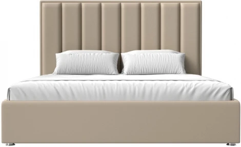 Кровать интерьерная Афродита 180 (Бежевый/Экокожа) Лига Диванов арт.120598