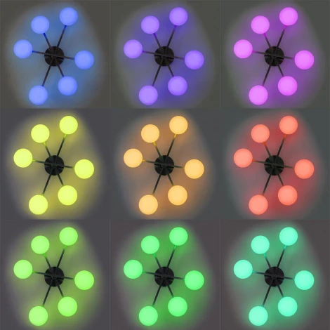 Потолочная люстра RGB на штанге Citilux Atman Smart CL226A161 (LED, 220V, голосовое управление, пульт управления, управление смартфоном, умный дом - Алиса, Маруся, Салют)