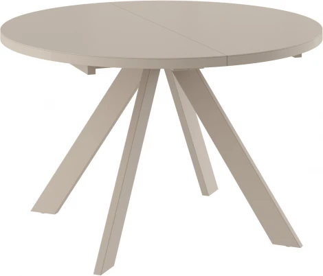 Кухонный стол МАМАДОМА Рондо (Металл,ЛДСП,Стекло/Капучино) 101790