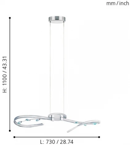 Подвесной светильник Eglo Vallemare 1 97488