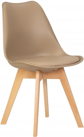 Стул обеденный JERRY SOFT (ножки светлый бук, цвет сиденья бежевый (GR-03))