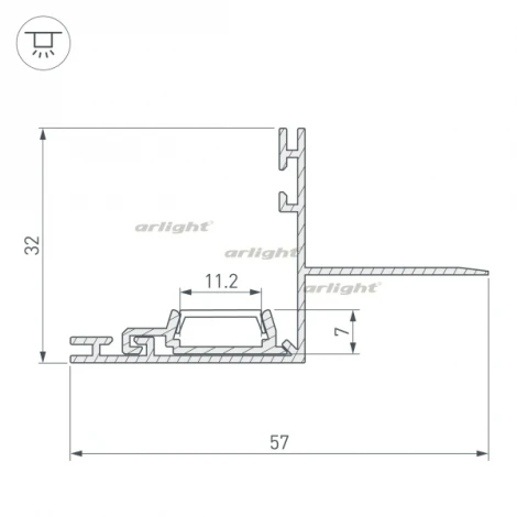 Профиль PAK-EDGE-2000 (Алюминий) 021721 Arlight