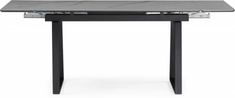 Керамический стол Notta Джек 140(200)х80 серый мрамор larka grey / черный арт.612901