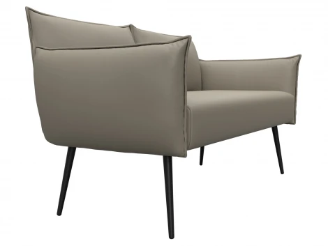 Диван прямой Лига-083 (Фанера/Металл/Экокожа/Бежевый) Лига Диванов 131066