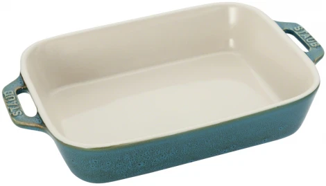 Форма для запекания, прямоугольная 20х16 см, античный бирюзовый 40511-868 Staub