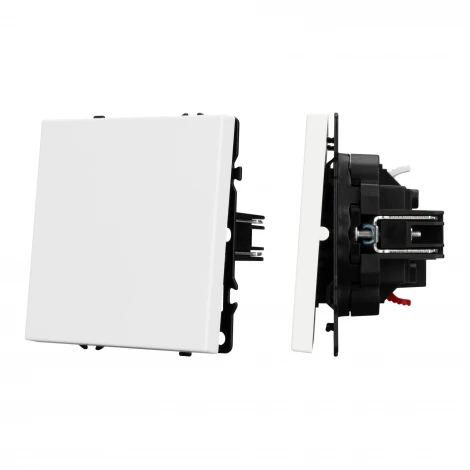 Механизм выключателя одноклавишный проходной SWT-NOBE-MKP1-SFPL-WH (230V, 10A) (Arlight) 054235