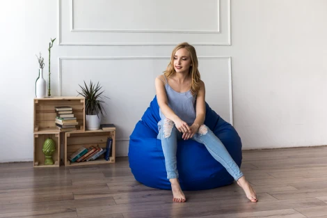 Кресло мешок Dreambag Груша Фьюжн Синее (3XL, Классический) 5002441