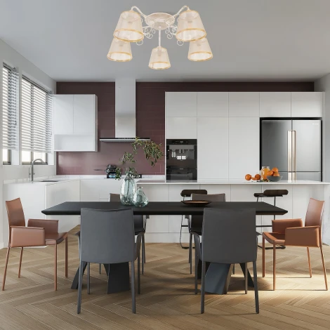 Потолочная люстра Arte Milano AM341120 341120/5 WT+G (220V)