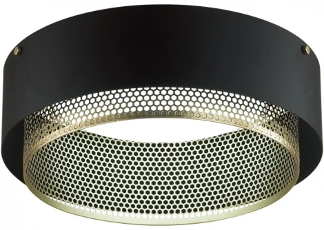 Потолочный светильник круглый Sonex Antey 7692/48L металл/акрил/белый/черный/шампань LED 48Вт 3000-6000K D410 IP20 пульт ДУ (220V, круглые)