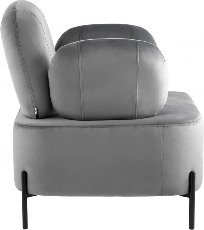 Кресло Stool Group Кэнди с подлокотниками велюр серый УТ000035878