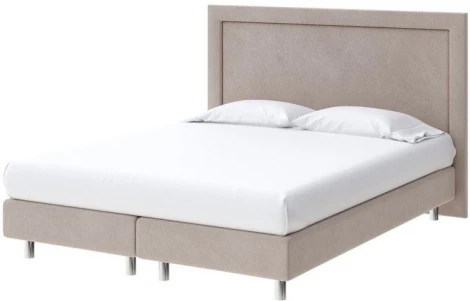 PROxSON Кровать London Boxspring Lift (Ткань: Велюр Monopoly Миндаль (111)) 200x200