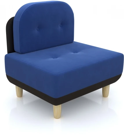 Кресло Arsko Торли синий велюр