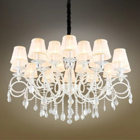 Подвесная большая люстра Omnilux Mezzano OML-79103-18 (220V, на цепи)