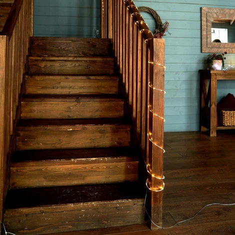 Светодиодная гирлянда линейная Мини Дюралайт 2700К с контроллером 15м c питанием от сети 220V Feron CL587 51460