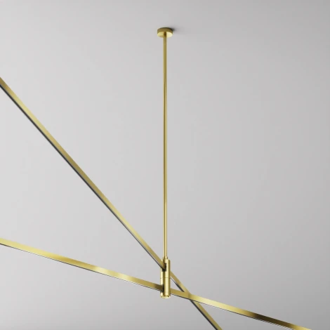 Крепление потолочное Long двойное 700мм Flarity латунь Maytoni Accessories for tracks Flarity TRA159С-D1-BS (24V)