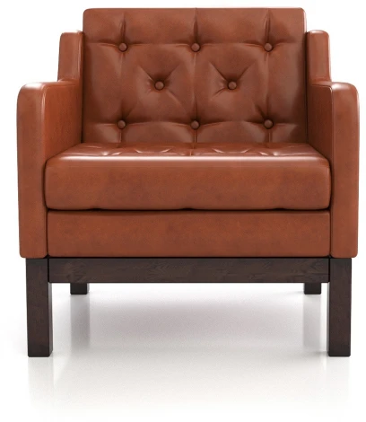 Кресло Arsko Айверс венге оранжевый кожзам