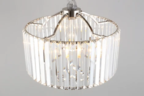 Подвесная люстра Aployt Nela APL.746.03.05 (220V, хрусталь, на цепи, свеча, круглые)