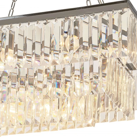 Подвесная люстра Divinare Nova 3001/02 SP-15 (220V, хрусталь, на цепи)