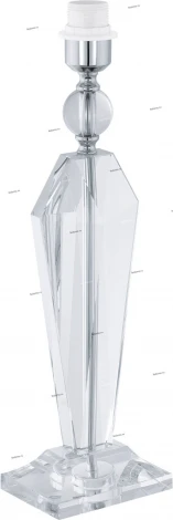 Основание настольной лампы хрустальное Eglo Glasbury, 1 лампа, хром с прозрачным