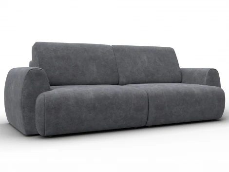 Диван прямой Лига-115 НПБ (ДСП,Фанера,Велюр/Темно-серый) Лига Диванов 136926