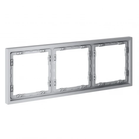Рамка пластиковая на 3 поста (серый) Voltum S70 VLS100316