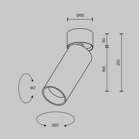 Спот потолочный Maytoni Technical Focus Led C055CL-L20W2.7-3-4K-M-B