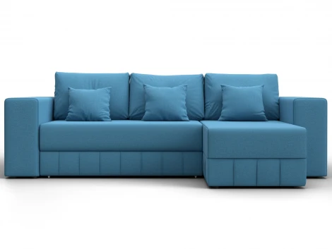 Диван угловой Лига-076 угол универсальный (ДСП/Пластик/Рогожка/Голубой) Лига Диванов 129838