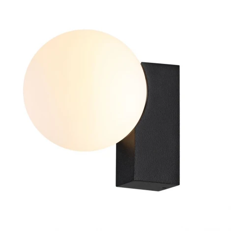 Настенный уличный светильник IP54 Odeon Light Viva 7124/1W белый/стекло/металл IP65 LED 1*G9 LED*5W 220V шар