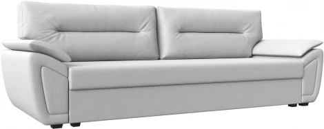 Лига Диванов прямой диван Нэстор Лайт (Экокожа/Белый)