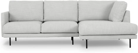 Диван Ricadi угловой ОГОГО (арт.727519), (Ткань,Рогожка/Светло-серый)