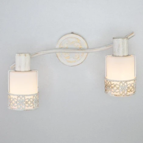 Спот на штанге Eurosvet 20025-20026 20025/2 белый с золотом (220V, круглые)