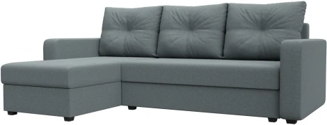 Диван угловой Ливерпуль Лайт левый угол (Серый/Рогожка) Лига Диванов арт.125988L