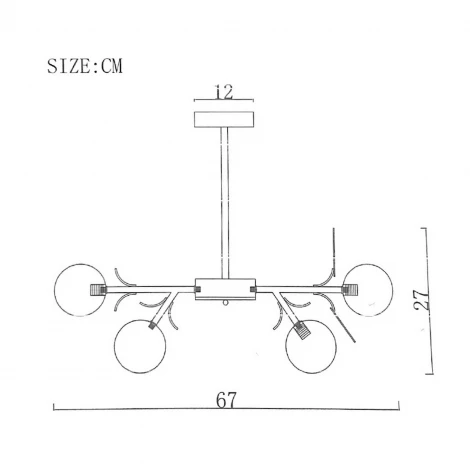Потолочная люстра на штанге G9 Lu Carte LC-11-1081