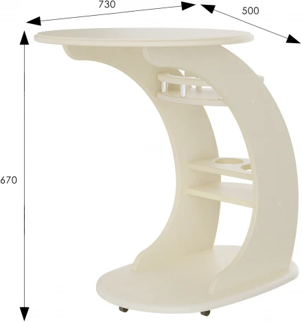 Стол придиванный Люкс дуб шампань Л от фабрики Mebelik