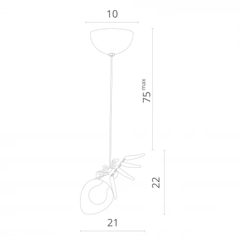 Подвесной светильник Divinare Ragno 1308/02 SP-1 (220V, на проводе, паук)