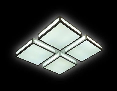 Потолочный светильник Ambrella Orbital Crystal Sand FS1888 WH/SD 144W 4200K D520*520