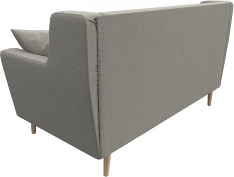 Диван кухонный прямой Брайтон 2 (Бежевый/Рогожка) Лига Диванов арт.123757