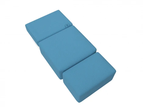 Модули диван и пуф Лига-060 НПБ (ЛДСП,Брус,Фанера,Рогожка/Голубой) Лига Диванов 129741