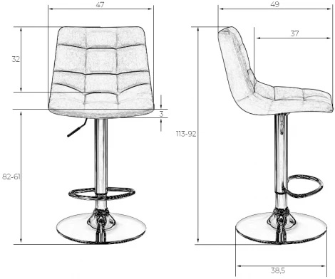 Стул барный DOBRIN TAILOR BLACK (зеленый велюр (MJ9-88)) 5017_BlackBase-LM BLACK, цвет сиденья зеленый (MJ9-88), основания черный