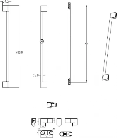 Душевая штанга Ravak Chrome 974.00 70 см