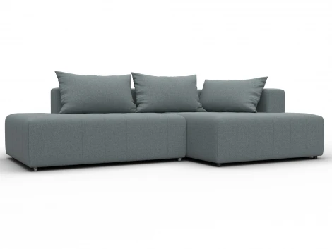 Диван угловой Лига-103 НПБ угол правый (ДСП,Брус,Фанера,Рогожка/Серый) Лига Диванов 134811