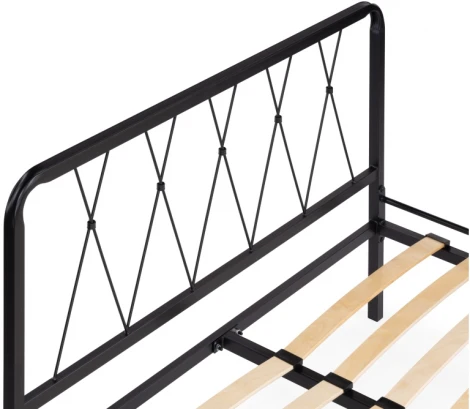 Двуспальная кровать Woodville Иоханна 18 160х200 черная 511599