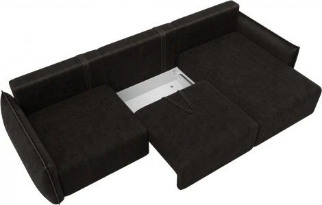 Диван угловой Лига-051 НПБ Лонг угол универсальный Лига Диванов (Велюр) арт.128729