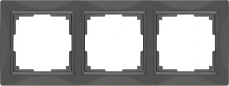 Рамка на 3 поста (серо-коричневый, basic) W0032007 (a051298)