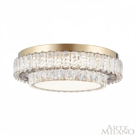 Потолочный светильник круглый Arte Milano 319133/D500 GD (регулировка яркости, LED, 220V, пульт управления, круглые)