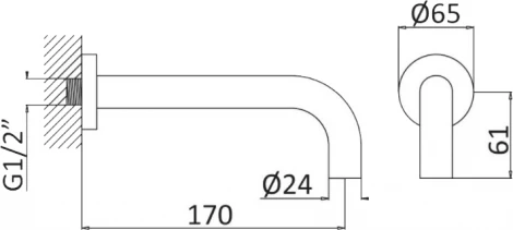 Излив Cezares Leaf SC-01 для ванны