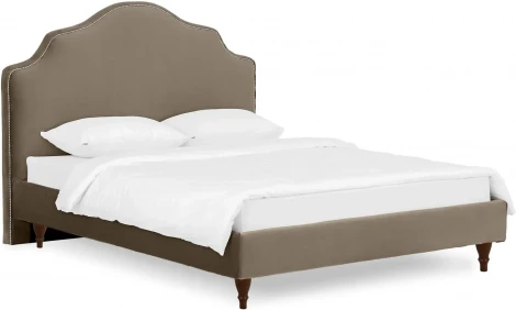 Кровать Queen II Victoria L 1600 ОГОГО (арт.652449), (Ткань/Светло-коричневый)
