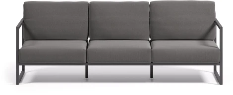 Диван уличный La Forma (ex Julia Grup) Comova (Черный,Серый/ Пена,Полипропилен,Алюминий,Металл,Искусственные волокна)