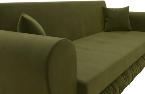 Диван-книжка Лига-045 (Зеленый/Микровельвет) Лига Диванов арт.122333