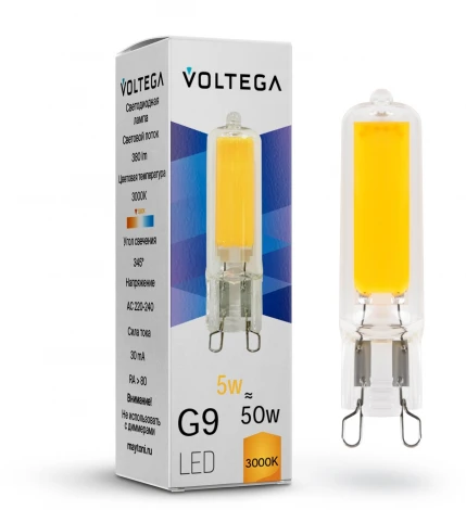 Светодиодная лампа Voltega Simple 7181 Capsule 5W 3000K G9
